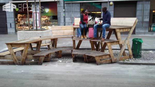 Boulevard in Brussels Reborn as a Pedestrian Zone With Ephemeral Pallet Furniture Pallet Bookcases & Bookshelves Boulevard in Brussels Reborn as a Pedestrian Zone With Ephemeral Pallet Furniture Pallet Bookcases & Bookshelves