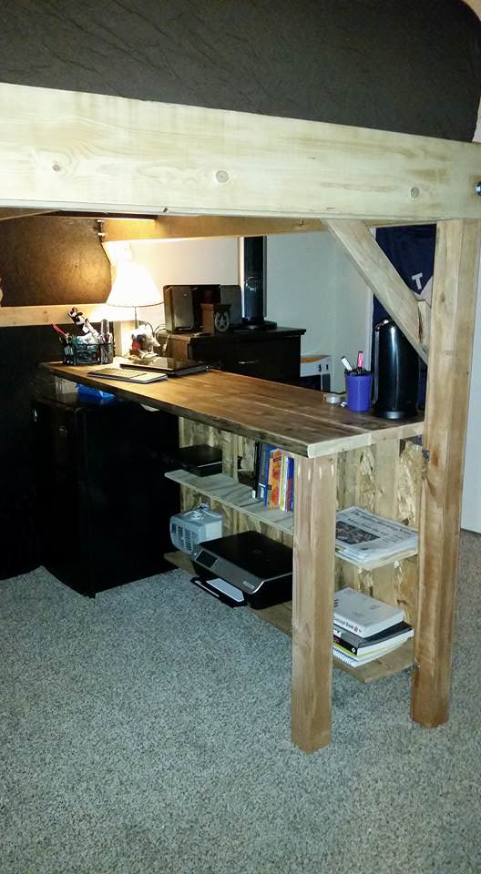 King Loft Pallet Bed With Stairs Pallet Beds, Pallet Headboards & Frames King Loft Pallet Bed With Stairs Pallet Beds, Pallet Headboards & Frames