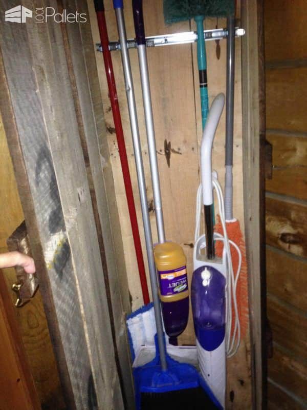Pallet Broom Closet Pallet Walls & Pallet Doors Pallet Broom Closet Pallet Walls & Pallet Doors