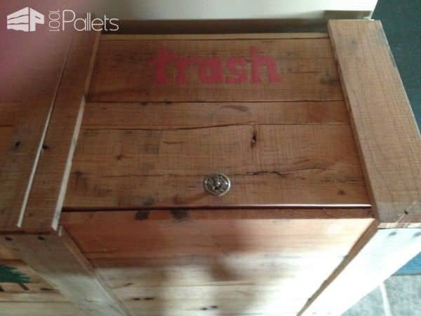Pallet Trash Can Bin Pallet Boxes & Chests Pallet Trash Can Bin Pallet Boxes & Chests