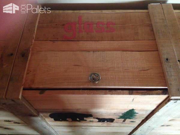 Pallet Trash Can Bin Pallet Boxes & Chests Pallet Trash Can Bin Pallet Boxes & Chests
