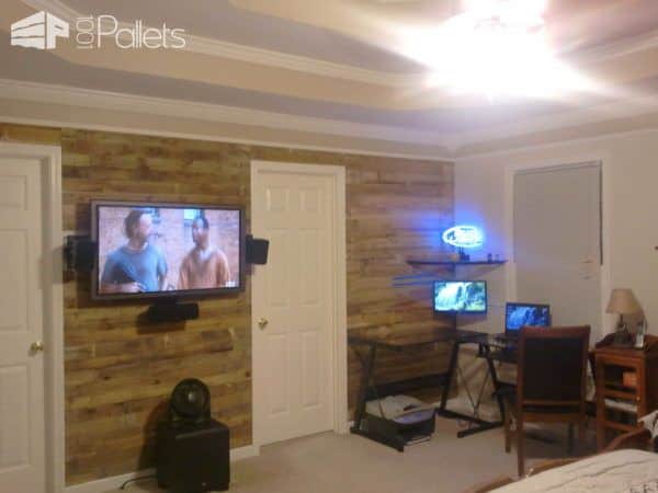 Living Room Accent Pallet Wall Pallet Walls & Pallet Doors Living Room Accent Pallet Wall Pallet Walls & Pallet Doors