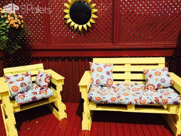 Patio & Fire Pit Furniture Out of 14 Repurposed Pallets Pallet Benches, Pallet Chairs & Stools Patio & Fire Pit Furniture Out of 14 Repurposed Pallets Pallet Benches, Pallet Chairs & Stools