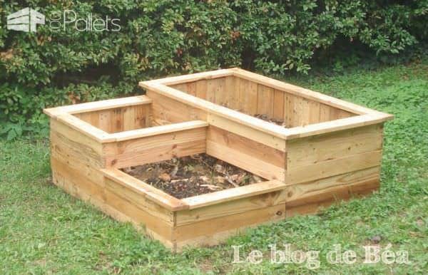 Carré Potager En Bois De Palette / Square Planter Made Of Wooden Pallet Pallet Planters & Compost Bins Carré Potager En Bois De Palette / Square Planter Made Of Wooden Pallet Pallet Planters & Compost Bins