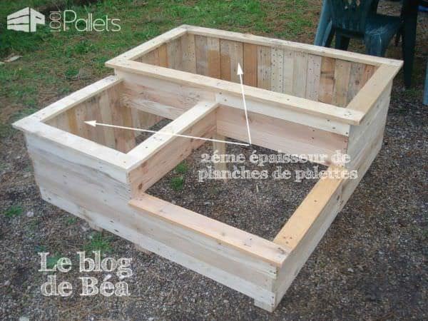 Carré Potager En Bois De Palette / Square Planter Made Of Wooden Pallet Pallet Planters & Compost Bins Carré Potager En Bois De Palette / Square Planter Made Of Wooden Pallet Pallet Planters & Compost Bins