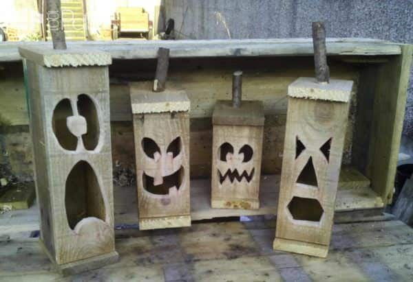 Handmade Halloween Pallet Jacko Lantern’s Pallet Lamps & Lights Handmade Halloween Pallet Jacko Lantern’s Pallet Lamps & Lights