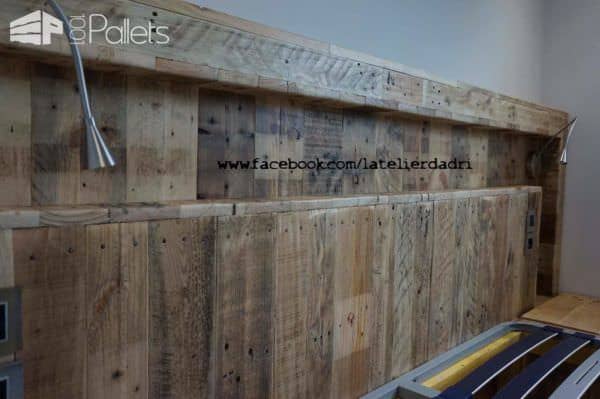 Modern Pallet Bed & Headboard With Lights & Motion Sensor Pallet Beds, Pallet Headboards & Frames Modern Pallet Bed & Headboard With Lights & Motion Sensor Pallet Beds, Pallet Headboards & Frames