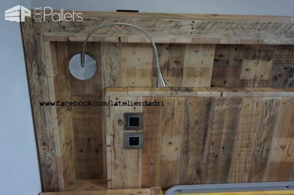 Modern Pallet Bed & Headboard With Lights & Motion Sensor Pallet Beds, Pallet Headboards & Frames Modern Pallet Bed & Headboard With Lights & Motion Sensor Pallet Beds, Pallet Headboards & Frames