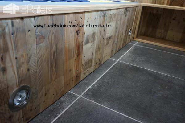 Modern Pallet Bed & Headboard With Lights & Motion Sensor Pallet Beds, Pallet Headboards & Frames Modern Pallet Bed & Headboard With Lights & Motion Sensor Pallet Beds, Pallet Headboards & Frames