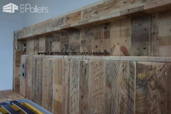 Modern Pallet Bed & Headboard With Lights & Motion Sensor Pallet Beds, Pallet Headboards & Frames Modern Pallet Bed & Headboard With Lights & Motion Sensor Pallet Beds, Pallet Headboards & Frames