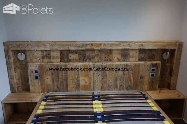 Modern Pallet Bed & Headboard With Lights & Motion Sensor Pallet Beds, Pallet Headboards & Frames Modern Pallet Bed & Headboard With Lights & Motion Sensor Pallet Beds, Pallet Headboards & Frames