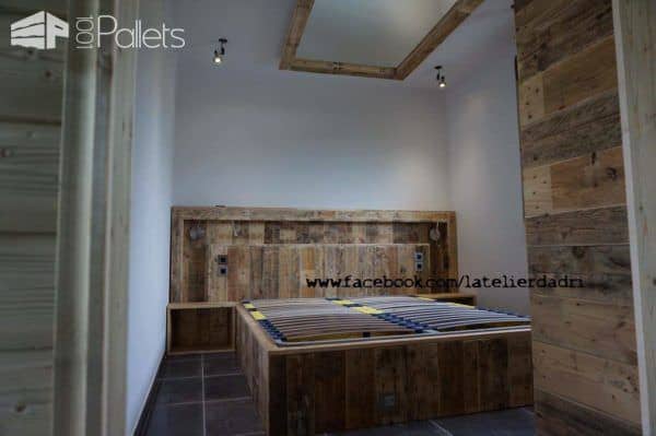 Modern Pallet Bed & Headboard With Lights & Motion Sensor Pallet Beds, Pallet Headboards & Frames Modern Pallet Bed & Headboard With Lights & Motion Sensor Pallet Beds, Pallet Headboards & Frames