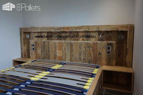 Modern Pallet Bed & Headboard With Lights & Motion Sensor Pallet Beds, Pallet Headboards & Frames Modern Pallet Bed & Headboard With Lights & Motion Sensor Pallet Beds, Pallet Headboards & Frames