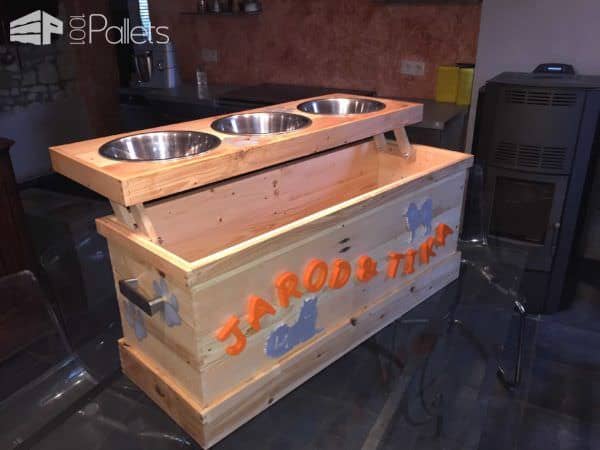 My Version Of The Dog Feeder + Storage Animal Pallet Houses & Pallet Supplies My Version Of The Dog Feeder + Storage Animal Pallet Houses & Pallet Supplies