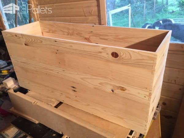 My Version Of The Dog Feeder + Storage Animal Pallet Houses & Pallet Supplies My Version Of The Dog Feeder + Storage Animal Pallet Houses & Pallet Supplies