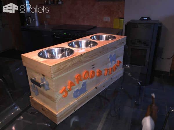 My Version Of The Dog Feeder + Storage Animal Pallet Houses & Pallet Supplies My Version Of The Dog Feeder + Storage Animal Pallet Houses & Pallet Supplies