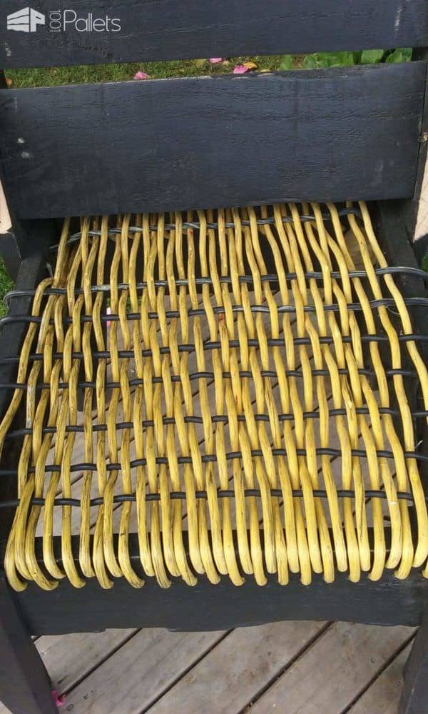 Pallet Chair With Woven Power Cord Seat Pallet Benches, Pallet Chairs & Stools Pallet Chair With Woven Power Cord Seat Pallet Benches, Pallet Chairs & Stools