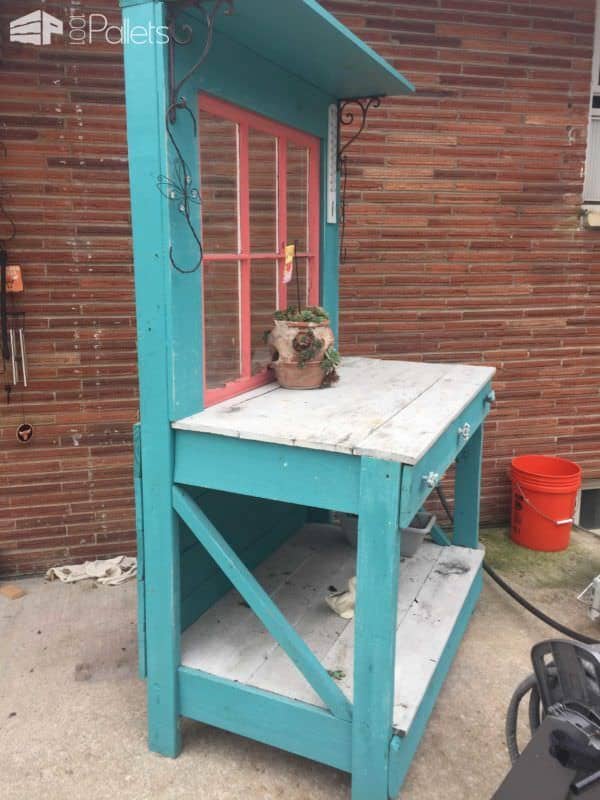 Pallet Potters Bench Pallet Desks & Pallet Tables Pallets in the Garden Pallet Potters Bench Pallet Desks & Pallet Tables Pallets in the Garden