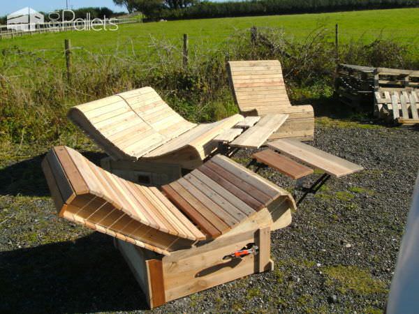 Pallet Wood Easy Lounger 3 Piece Suite Pallet Benches, Pallet Chairs & Stools Pallet Wood Easy Lounger 3 Piece Suite Pallet Benches, Pallet Chairs & Stools