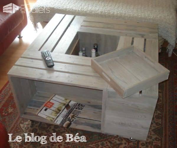 Table Basse Bar En Bois De Palettes / Pallet Coffee Table With Bar Pallet Coffee Tables Table Basse Bar En Bois De Palettes / Pallet Coffee Table With Bar Pallet Coffee Tables