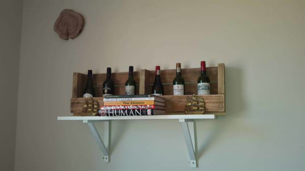6 Bottles Wine Rack From Wooden Pallets Pallet Shelves & Pallet Coat Hangers 6 Bottles Wine Rack From Wooden Pallets Pallet Shelves & Pallet Coat Hangers