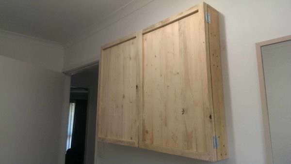 Diy: Two Pallets Upcycled Into a Wall Cabinet Pallet Cabinets & Wardrobes Diy: Two Pallets Upcycled Into a Wall Cabinet Pallet Cabinets & Wardrobes
