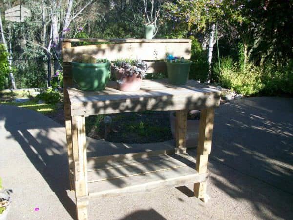 Easy Outdoor Pallet Potting Bench Lounges & Garden Sets Easy Outdoor Pallet Potting Bench Lounges & Garden Sets