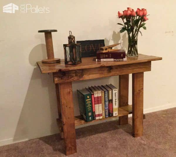 Pallet Entry Table Made from 1 Repurposed Pallet Pallet Desks & Pallet Tables Pallet Entry Table Made from 1 Repurposed Pallet Pallet Desks & Pallet Tables