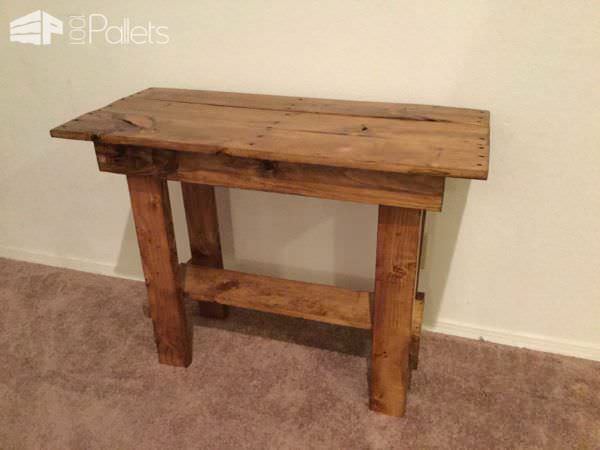 Pallet Entry Table Made from 1 Repurposed Pallet Pallet Desks & Pallet Tables Pallet Entry Table Made from 1 Repurposed Pallet Pallet Desks & Pallet Tables