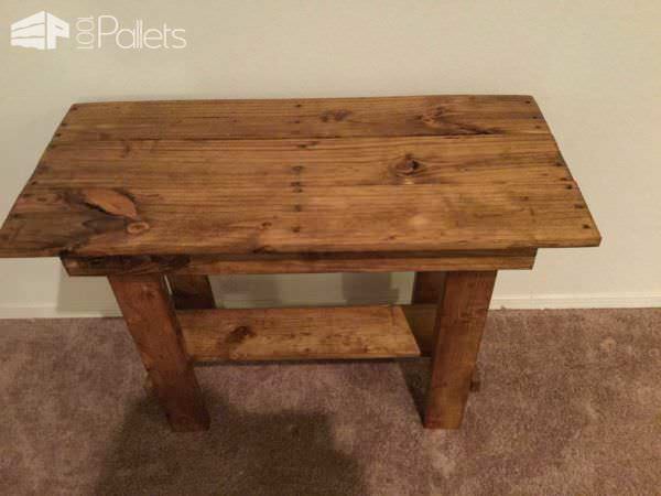 Pallet Entry Table Made from 1 Repurposed Pallet Pallet Desks & Pallet Tables Pallet Entry Table Made from 1 Repurposed Pallet Pallet Desks & Pallet Tables