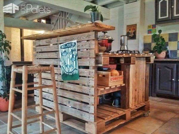 Pallet Mobile Kitchen Island Pallet Desks & Pallet Tables Pallet Mobile Kitchen Island Pallet Desks & Pallet Tables