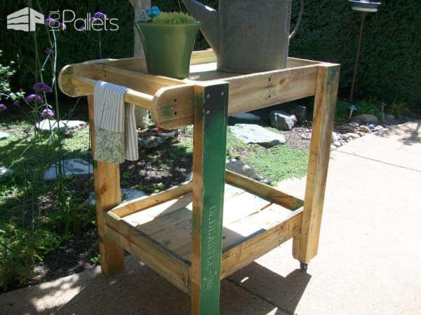 Pallet Patio Furniture: Tea Cart Lounges & Garden Sets Pallet Patio Furniture: Tea Cart Lounges & Garden Sets