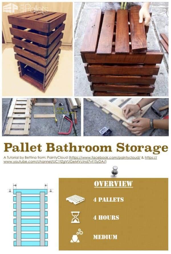 Pallet Bathroom Storage English Tutorials Furniture Pallet Bathroom Storage English Tutorials Furniture