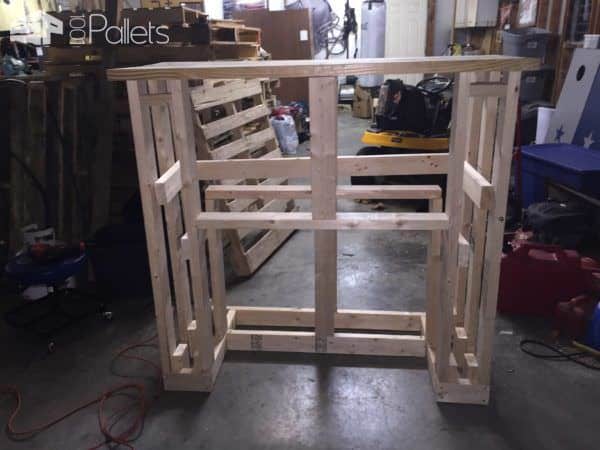 Entertainment Tv Stand & Faux Fireplace From Recycled Pallets Pallet TV Stands & Racks Entertainment Tv Stand & Faux Fireplace From Recycled Pallets Pallet TV Stands & Racks