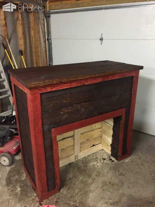 Entertainment Tv Stand & Faux Fireplace From Recycled Pallets Pallet TV Stands & Racks Entertainment Tv Stand & Faux Fireplace From Recycled Pallets Pallet TV Stands & Racks