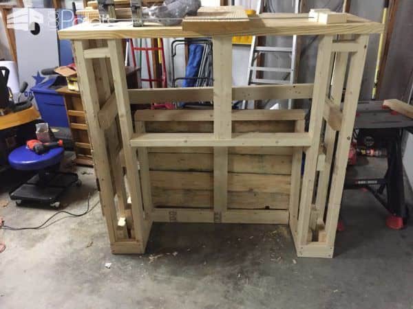Entertainment Tv Stand & Faux Fireplace From Recycled Pallets Pallet TV Stands & Racks Entertainment Tv Stand & Faux Fireplace From Recycled Pallets Pallet TV Stands & Racks