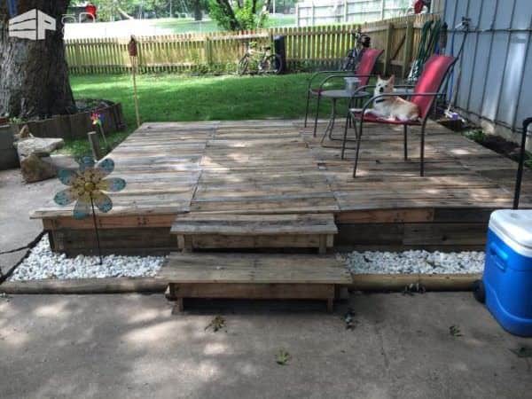 How I Made a Pallet Deck Pallet Terraces & Pallet Patios How I Made a Pallet Deck Pallet Terraces & Pallet Patios