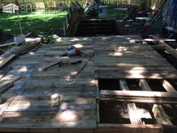 How I Made a Pallet Deck Pallet Terraces & Pallet Patios How I Made a Pallet Deck Pallet Terraces & Pallet Patios