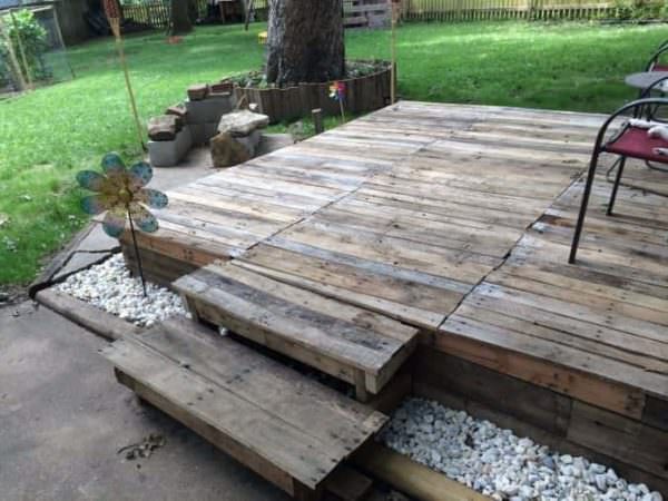 How I Made a Pallet Deck Pallet Terraces & Pallet Patios How I Made a Pallet Deck Pallet Terraces & Pallet Patios