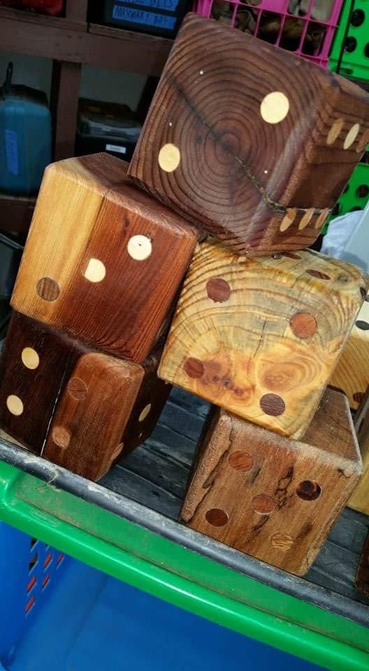 Make a Pallet Yard Yahtzee Dice Set Fun Pallet Crafts for Kids Make a Pallet Yard Yahtzee Dice Set Fun Pallet Crafts for Kids