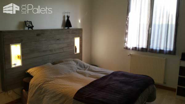 My Pallet Headboard With Lights & Electric Outlet Pallet Beds, Pallet Headboards & Frames My Pallet Headboard With Lights & Electric Outlet Pallet Beds, Pallet Headboards & Frames
