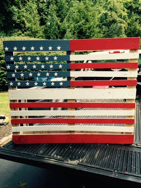 Pallet American Flag Pallet Wall Decor & Pallet Painting 