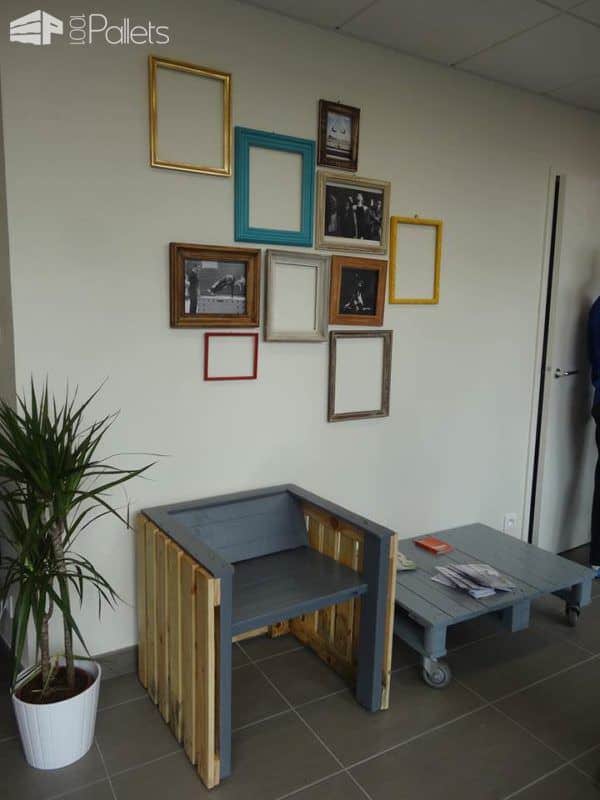 Pallet Armchair, Inspired By Mies Van Der Rohe Pallet Benches, Pallet Chairs & Stools Pallet Armchair, Inspired By Mies Van Der Rohe Pallet Benches, Pallet Chairs & Stools