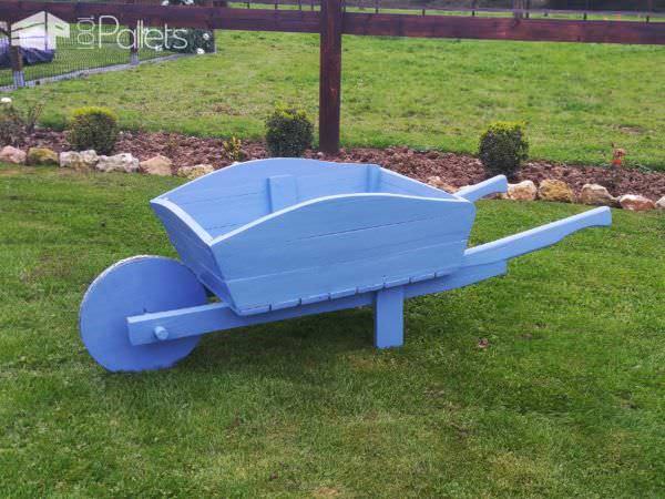 Pallet Wheelbarrow Used as a Planter & Decoration for My Garden Pallet Planters & Compost Bins Pallet Wheelbarrow Used as a Planter & Decoration for My Garden Pallet Planters & Compost Bins