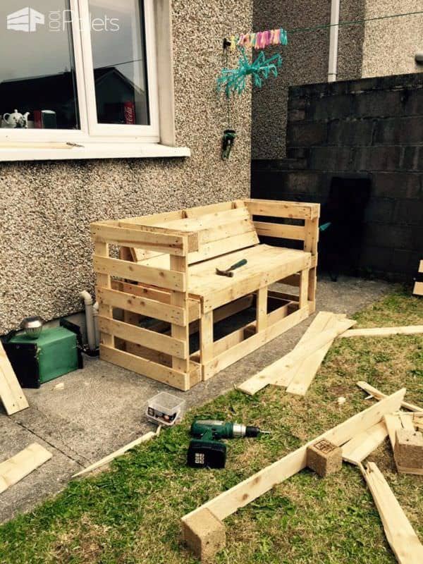 Garden Pallet Bench Lounges & Garden Sets Pallet Benches, Pallet Chairs & Stools Garden Pallet Bench Lounges & Garden Sets Pallet Benches, Pallet Chairs & Stools