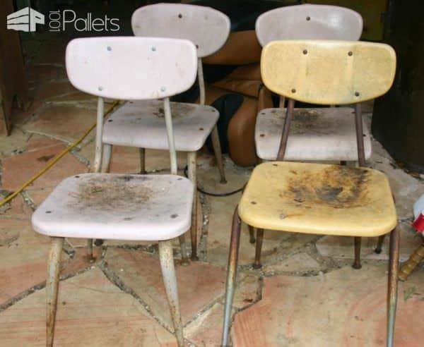How I Reused Pallet Boards to Refurbish Vintage School Chairs Pallet Benches, Pallet Chairs & Stools How I Reused Pallet Boards to Refurbish Vintage School Chairs Pallet Benches, Pallet Chairs & Stools