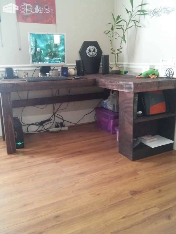Pallet Corner Desk Pallet Desks & Pallet Tables 