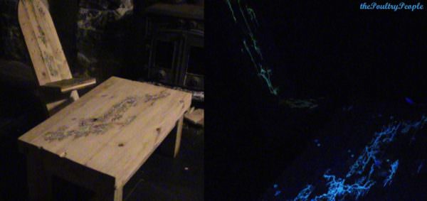 Viking Chair With Lichtenberg Figure Filled With Glow In The Dark Resin! Pallet Benches, Pallet Chairs & Stools Viking Chair With Lichtenberg Figure Filled With Glow In The Dark Resin! Pallet Benches, Pallet Chairs & Stools