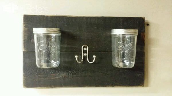 15$ Bathroom Organization with Pallets & Mason Jars Pallet Cabinets & Wardrobes 15$ Bathroom Organization with Pallets & Mason Jars Pallet Cabinets & Wardrobes