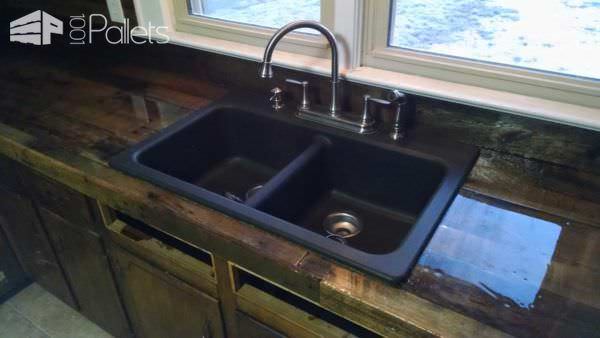 Pallet Countertops & Backsplash Pallet Desks & Pallet Tables Pallet Countertops & Backsplash Pallet Desks & Pallet Tables